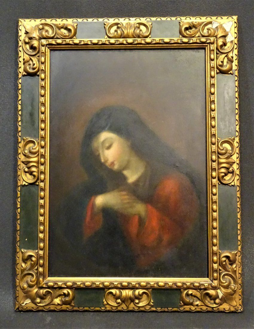 Óleo sobre tabla, Virgen de los Dolores, s. XIX