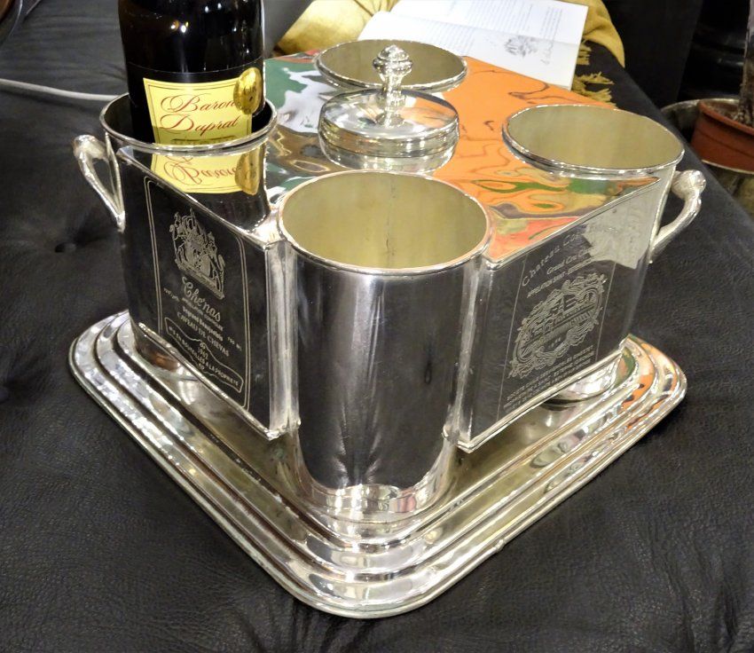 Vinoteca champagnera Silver Plate inglesa