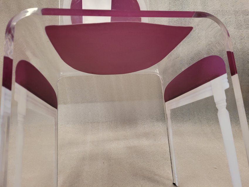 Juego 6 sillas, modelo Ghost por Acrila, metacrilato, after Philippe Starck – Francia