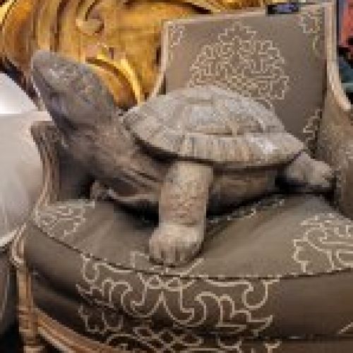 Escultura de tortuga, plâtre y estopa, principios S.XX   Italia