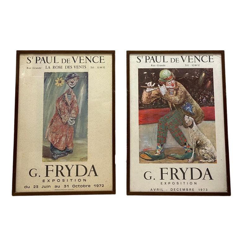Carteles publicitarios expo Saint Paul de Vence, G. Fryda   1972, 1973