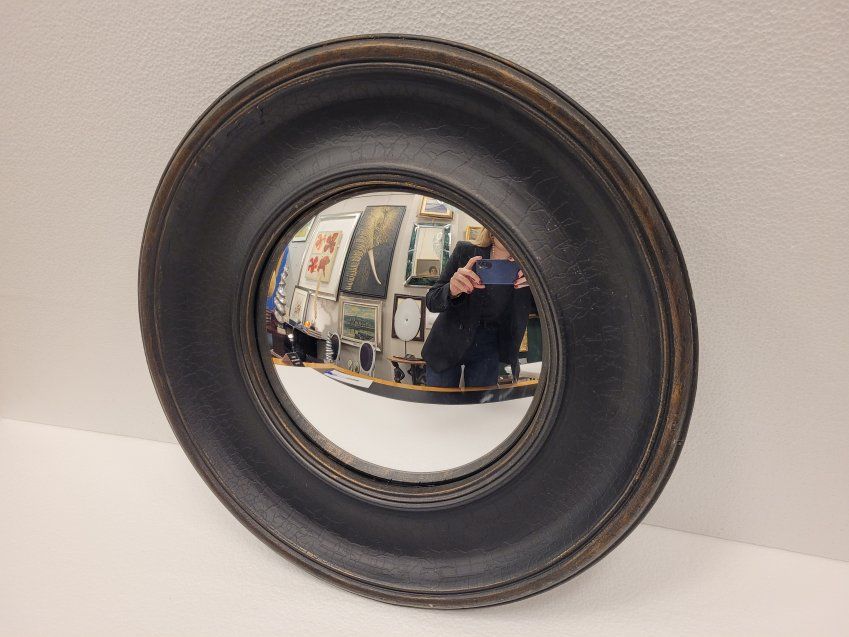 Espejo convexo, marco vintage, finales S. XX   Francia
