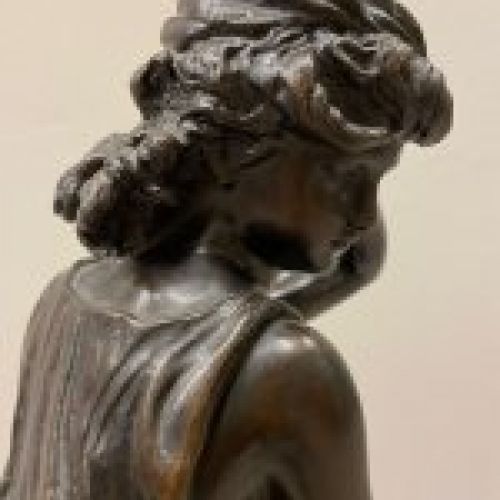 Grupo escultórico en bronce pavonado, Hyppolyte F. Moreau, s. XIX   Francia