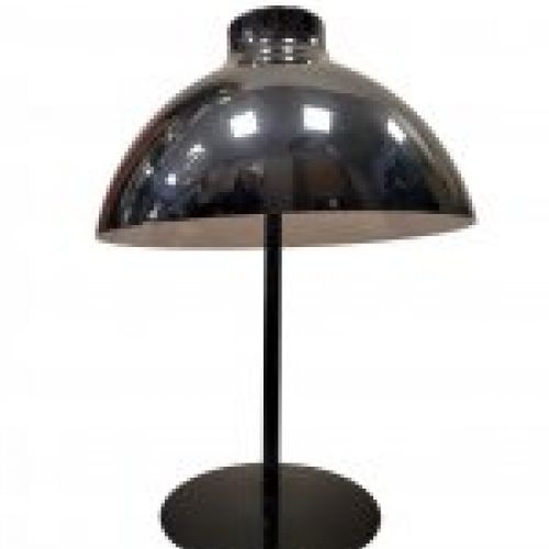 Lámpara auxiliar en metal negro  Midcentury , 70s   80's