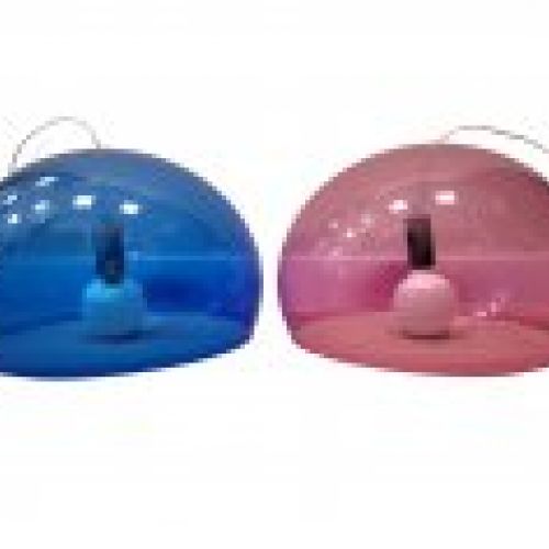 Pareja de lámparas colgantes Kartell, modelo FL/Y, azul y rosa, 80’s, 90`s – Italia