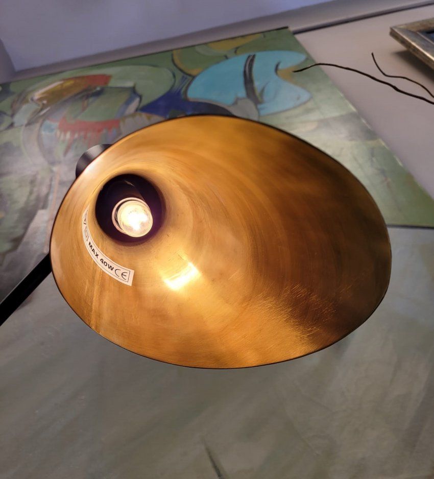 Lámpara de Mesa 50's Style, Objet de curiosite, Dorado y Negro, s. XXI   Francia