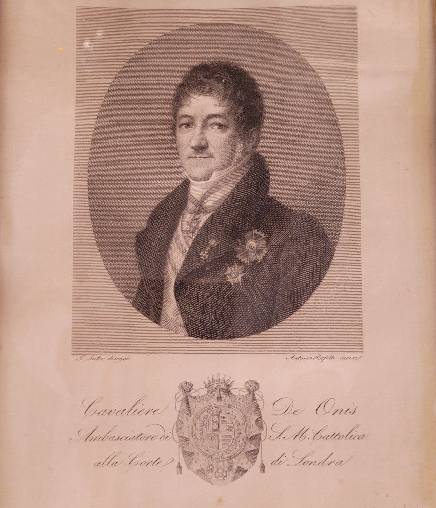 Grabado “Retrato de Don Luis de Onís”, s. XIX   España