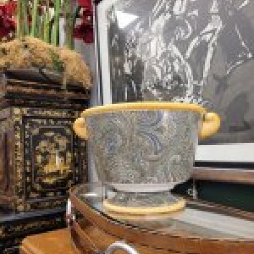 Centro de mesa, cerámica, estampado paisley, ETRO, 80´s, 90´s – Italia