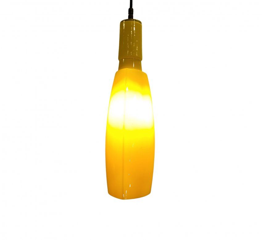 Lámpara Amarilla casa Vetreria Vistosi, cristal de Murano, 70’s