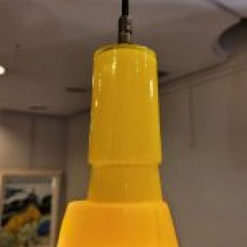 Lámpara Amarilla casa Vetreria Vistosi, cristal de Murano, 70’s