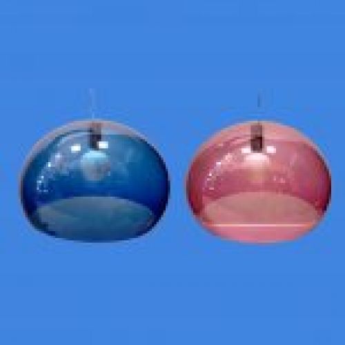 Pareja de lámparas colgantes Kartell, modelo FL/Y, azul y rosa, 80’s, 90`s – Italia