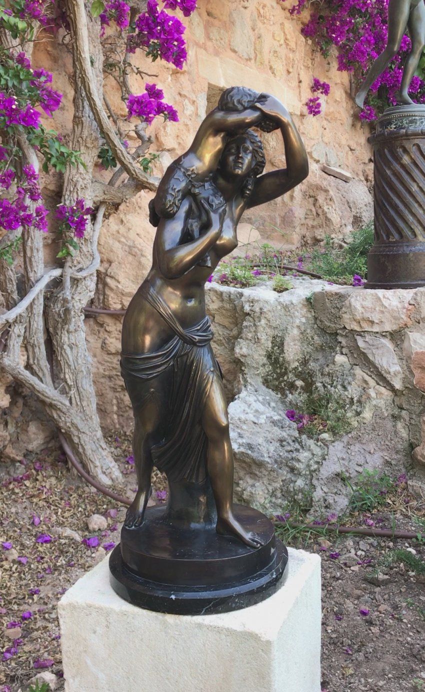 Escultura de bronce Barbedienne de Afrodita y Eros